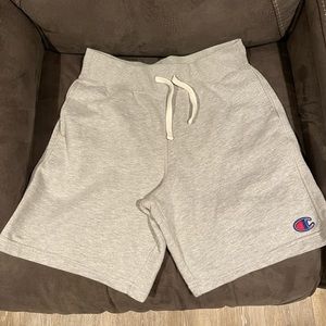 Champion men’s cotton drawstring shorts with side and back pockets Size M Grey
